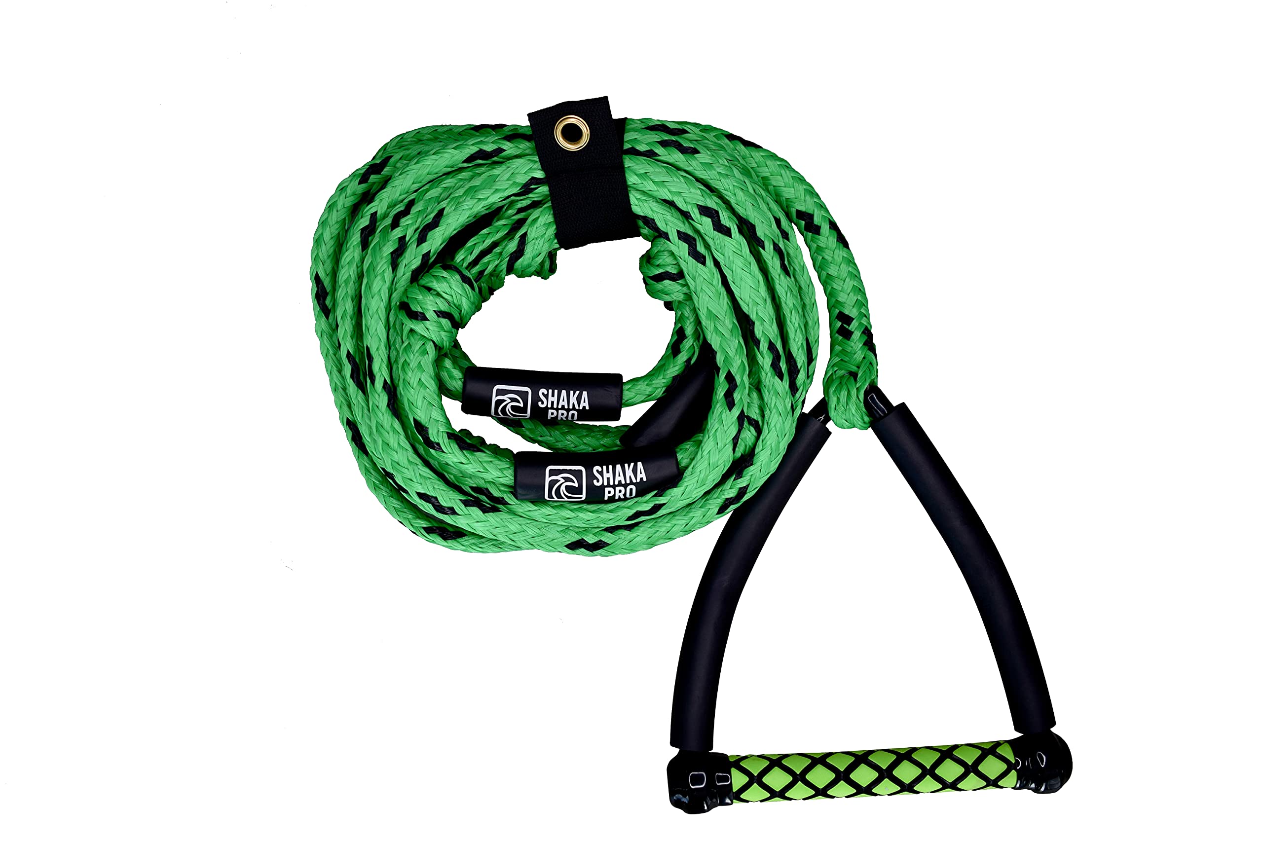 Photo 1 of Wakesurf Rope with Handle - Adjustable 25 Foot Tow Rope with 10" Handle (Green)