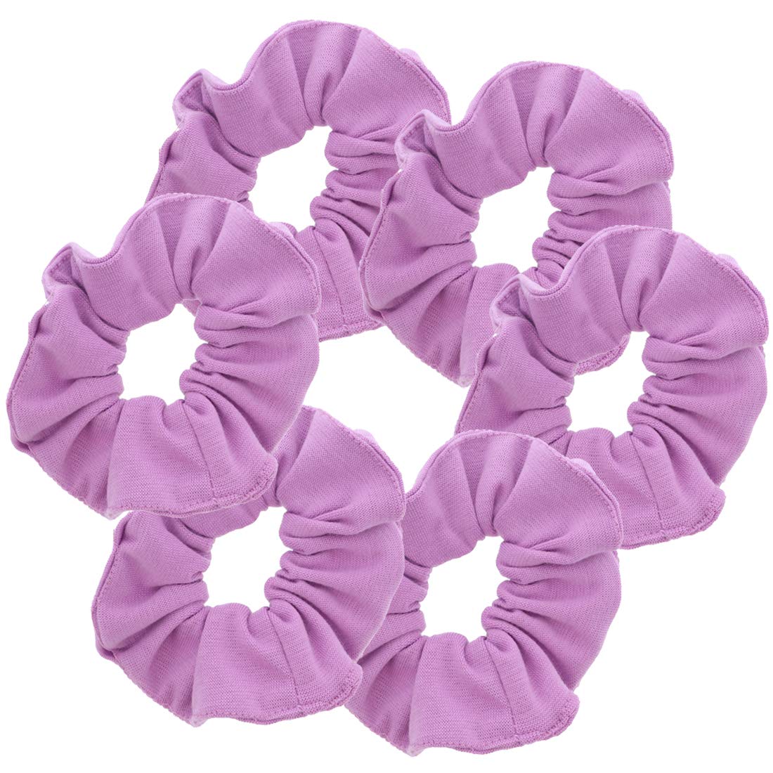 Large Solid Scrunchie - Set of 6 - Lavender