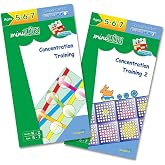 MiniLUK Brain Challenger Concentration Workbook | Builds Skills Step by Step, Pairs with the Controller Tile Case, Homeschool Classroom &amp; Travel Use