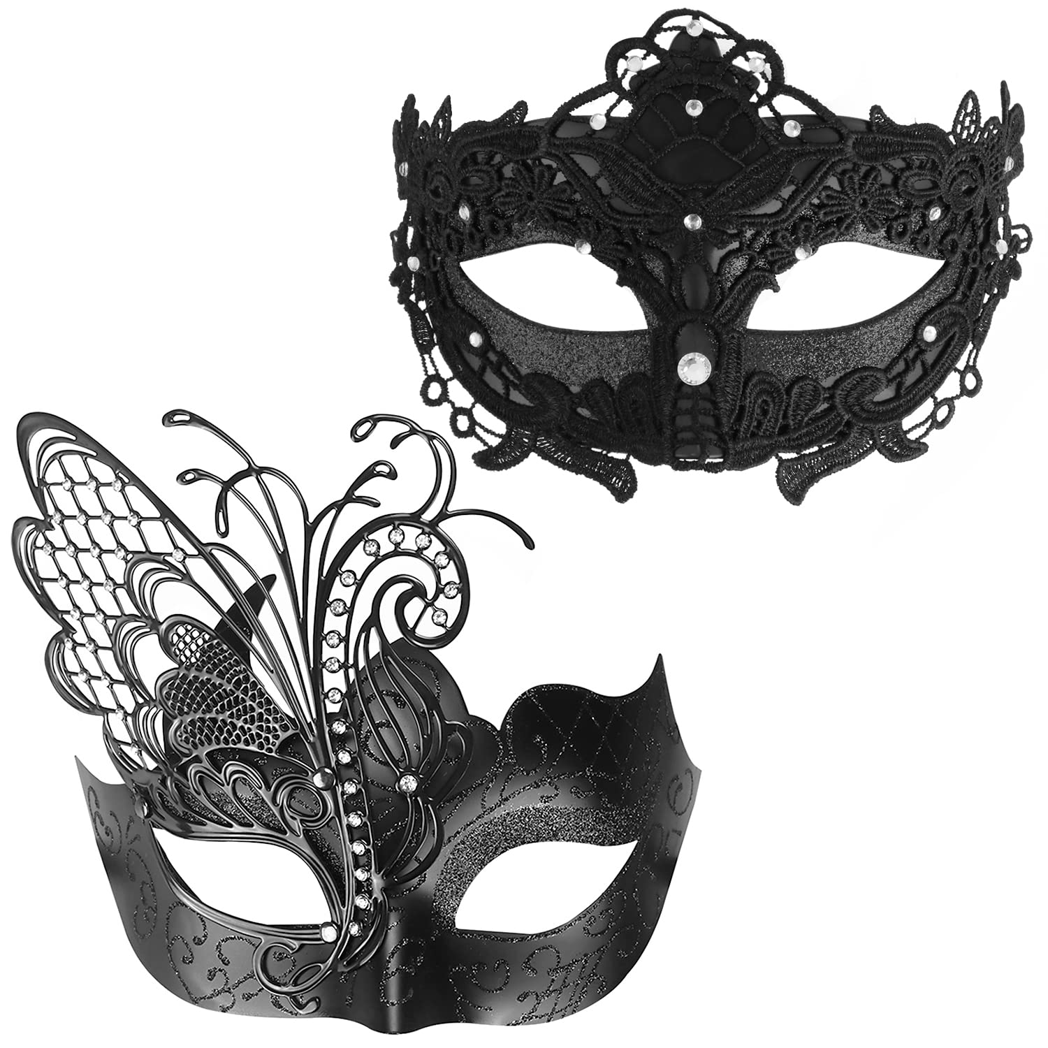 Couples Masquerade Masks Lace Masks Venetian Halloween Costume Mardi Gras Party Prom Ball Masks