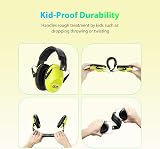 Dr.meter Kids Ear Defenders SNR 27.4dB Adjustable Headband Yellow view 2