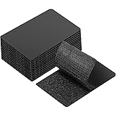 GDSZ LAERSI 10 Sets Double Sided Tape Heavy Duty Black Hook and Loop Tape, 4x6Inch Adhesive Strips – Secure Mounting for Rug Poster Industrial Mirror Hanging Couch Cushion Wall, Indoor & Outdoor Use
