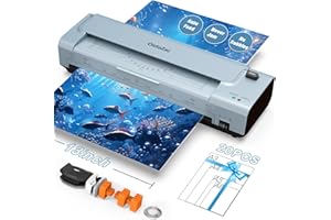 13 Inch Laminator Machine, 11 x 17 Auto Feed Thermal & Cold Laminating Machine with 20 Sheets, Cutter & Corner Rounder for Ph