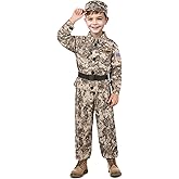 GIFTINBOX Army Costume for Kids, Soldier Military Costumes for Boys
