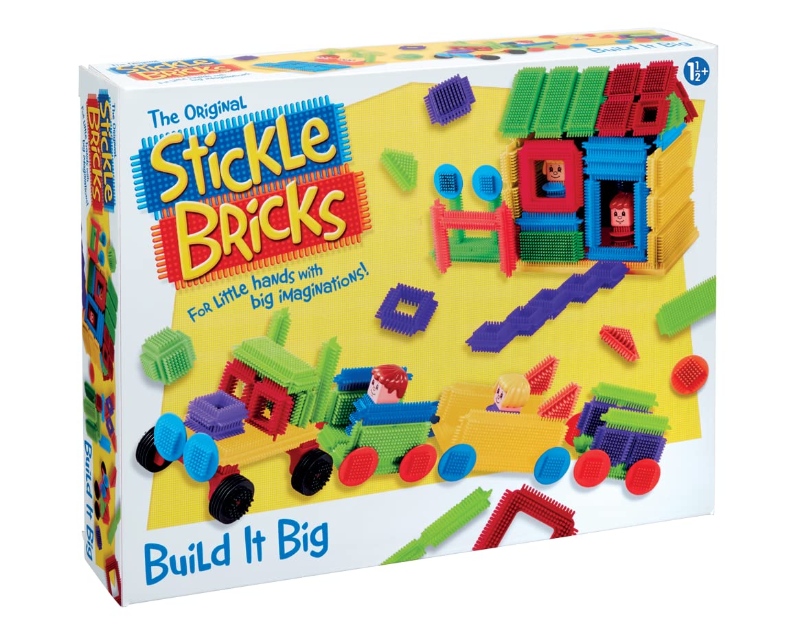 Stickle Bricks Build it Big, Stimulate Imagination and Motor Skills with Versatile Building Set, Durable and Safe Construction Toy for Ages 3 and Up