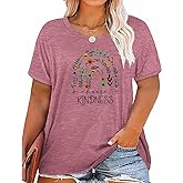 Women's Plus Size T-Shirt Good Day Floral Funny Printed Summer Casual Cute Short Sleeve Tees Tops
