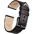 Ritche Christmas Gift Quick Release Leather Watch Band 18mm 20mm 22mm Genuine Watch Strap for Men and Women, White Elephant Gifts, Stocking Stuffers For Men