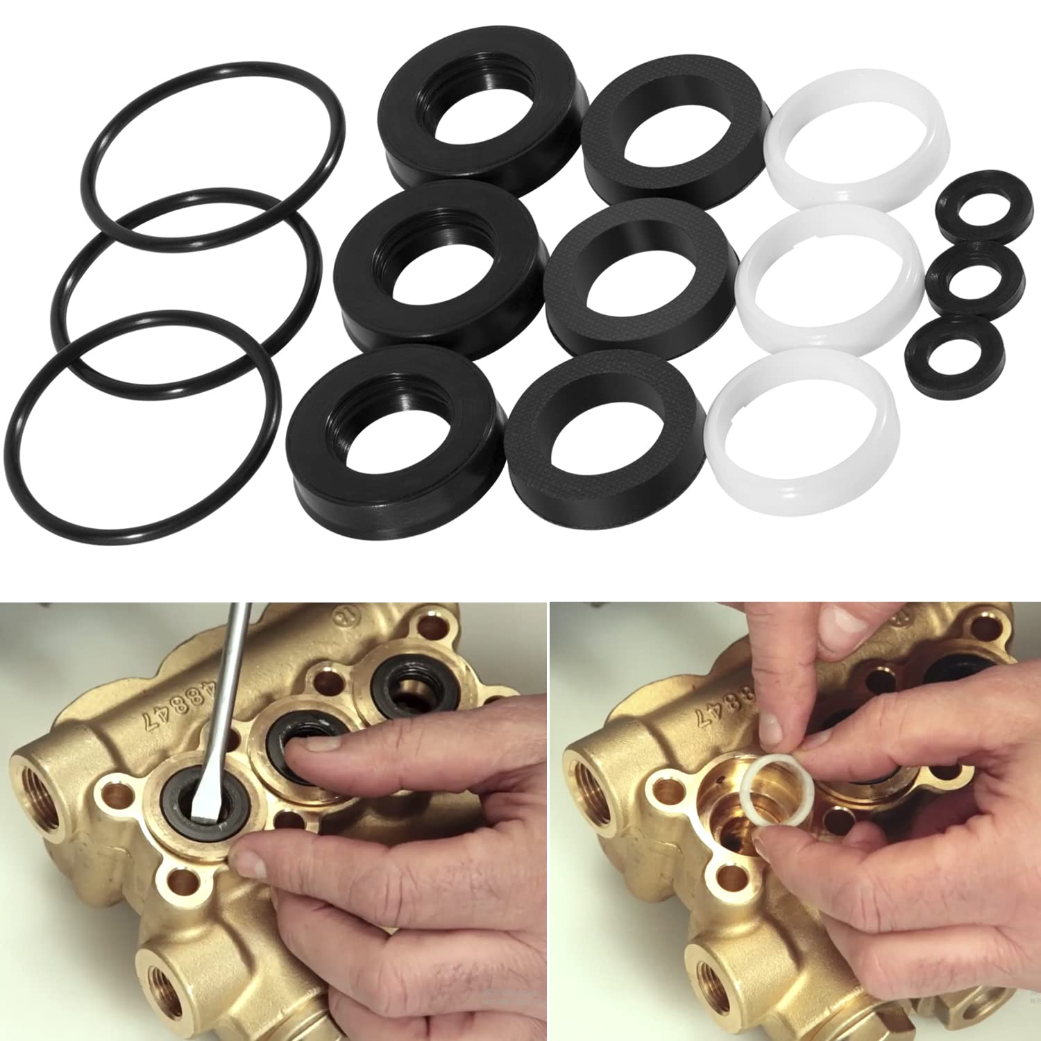 Photo 1 of 34262 Seal Kit for CAT Pump 66DX 6DX Pumps 6DX35G1I 6DX40G1I 66DX30G1I 66DX35G1I 66DX40G1I Model Pressure Washer Pump