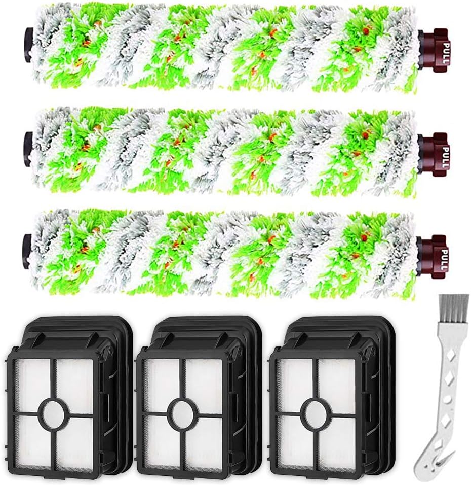 Carkio Replacement Vacuum Filter 1785 Pet Brush Roll 1866 Compatible&nbsp;with Bissell CrossWave Vacuum Cleaner, Compare to Part # 1608683, 160-8683, 1608684, Total Pack of 7