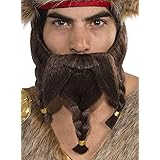 thumbnail image 2 of Forum Novelties Men's Braided Beard Costume - Black Samurai Style Goatee With Beads 2 of 10