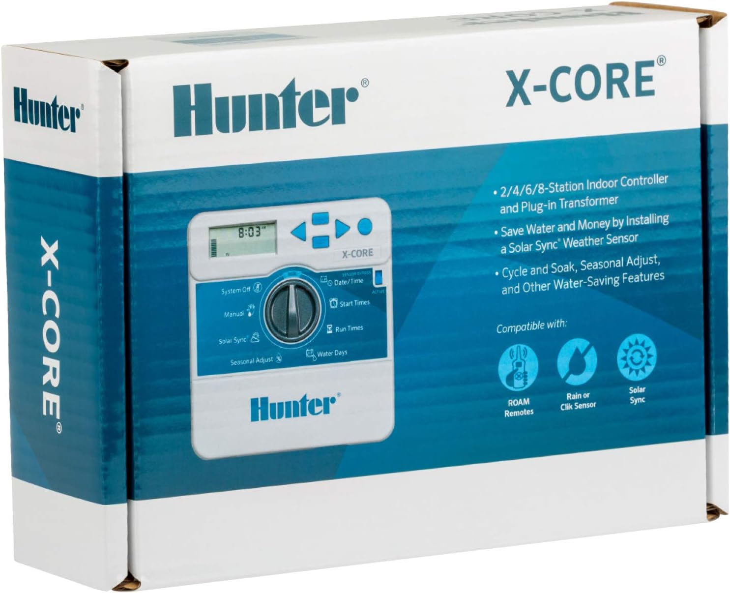 Hunter Sprinkler XC400I X-Core 4-Station Indoor Irrigation Controller, Small, Gray : Automatic Lawn Sprinkler Heads : Garden & Outdoor