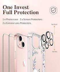 GVIEWIN for iPhone 15 Case, [5 in 1] with 2X Screen