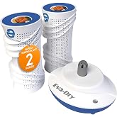 Eva-Dry EDV-365 Rechargeable Dehumidifier System, Up to 400 Cu Ft | 2 cylinders + blower base | One works while one renews | 2-hour renewal | Gun safes, closets, boats, RVs