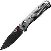 Benchmade Bugout EDC Knife, M390 Steel Blade (535BK-4) | Gray Aluminum handle, Drop-Point blade