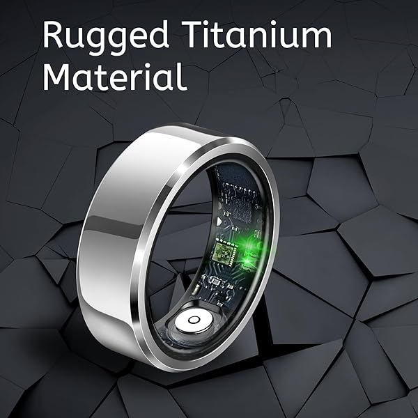 TWIEVO SMART RING, FITNESS TRACKER RING WITH CHARGING CASE, IP68 WATERPROOF, HEART RATE, BLOOD OXYGEN, SLEEP TRACKER, NO APP SUBSCRIPTION-COMPATIBLE WITH CHARGING CASE (SILVER, #9)