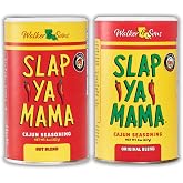 Slap Ya Mama Original &amp; Hot Cajun Seasoning, 8 oz Each - Pack of 2 | 2-canister assortment with multiple Cajun blends for cooking, grilling, seafood, vegetables, and table seasoning.