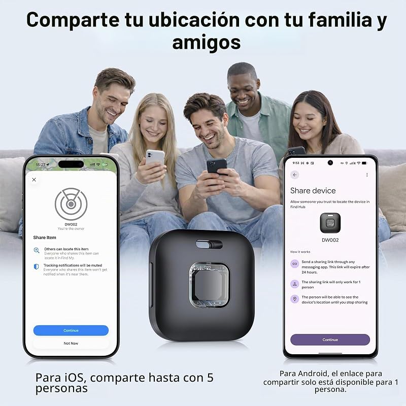 Suporte a etiquetas Air Smart para iOS Find My ou Android Find Hub 4 peças (preto)