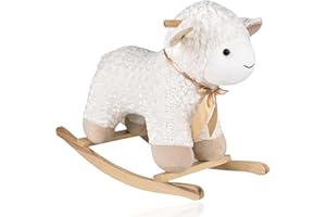 Forest & Twelfth Rocking Shiloh Sheep Ride On Toy, Stuffed Animal Rockers for 18+ Months Old Infants and Toddlers, Stuffed Rocking Animal Child Rocking Toy (Shiloh Sheep)