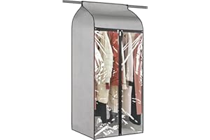 Univivi Hanging Garment Bags,Garment Clothes Cover Protector Garment Rack Cover Protector Well-Sealed Dress Bags (54 Inch-1PC