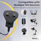 OXZEEWEE UKCA 12V 0.5A 6W Power Supply 1.8m 5.5x2.1mm Plug view 5