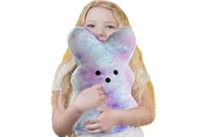 vizethru Big Size 20 inches Easter Bunny Plush Toys Decorations Cute Animal Bunny Stuffed Doll Easter Basket Stuffers Gift for Kids (Big Purple)