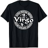Virgo Virtues Vintage Style Zodiac Design, Virgo T-Shirt
