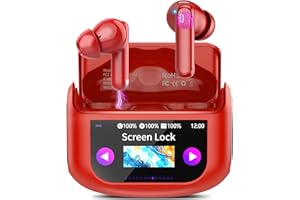 Wireless Earbuds, Bluetooth 5.4 Ear Buds with Multifunctional Touch Screen, 48H HiFi Stereo Headphones, ANC/ENC Noise Cancell