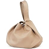 Women's Clutch Soft Vegan Leather Hobo Top Handle Bag Small Tote Purse