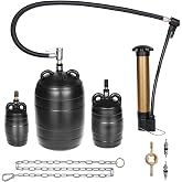 Vizava Upgraded 3PK Inflatable Pipe Plug Balloon Kit(2",3",4") with Fast Air Pump &amp; Extension Hose, Rubber Sewer Test Balls with Safety Chain &amp; Valve Tool for Plumbing Pressure Testing/Drain Blocking