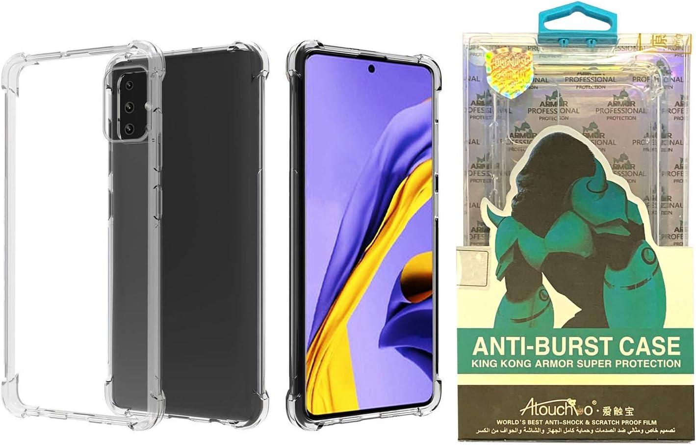 Case For Galaxy A71 Anti-Shock Burst Shockproof TPU Gel Compatible With Galaxy A71 Cover