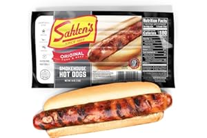 Sahlen's Original Pork & Beef Smokehouse Hot Dogs with Tender Casing | Fully Cooked and Gluten Free Hot Dogs | Perfect for Grilling, Pan-Frying, Broiling and More | 5lbs of Hot Dogs