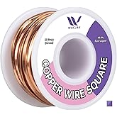 Wacjak 20 Gauge Square Copper Wire 99.9% Pure Copper Wire for Jewelry Making 30 Ft