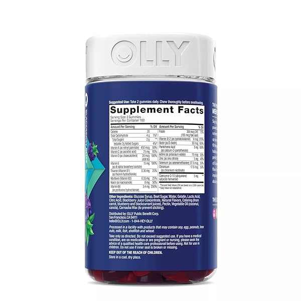 OLLY MEN’S MULTIVITAMIN PACK OF 200 GUMMIES