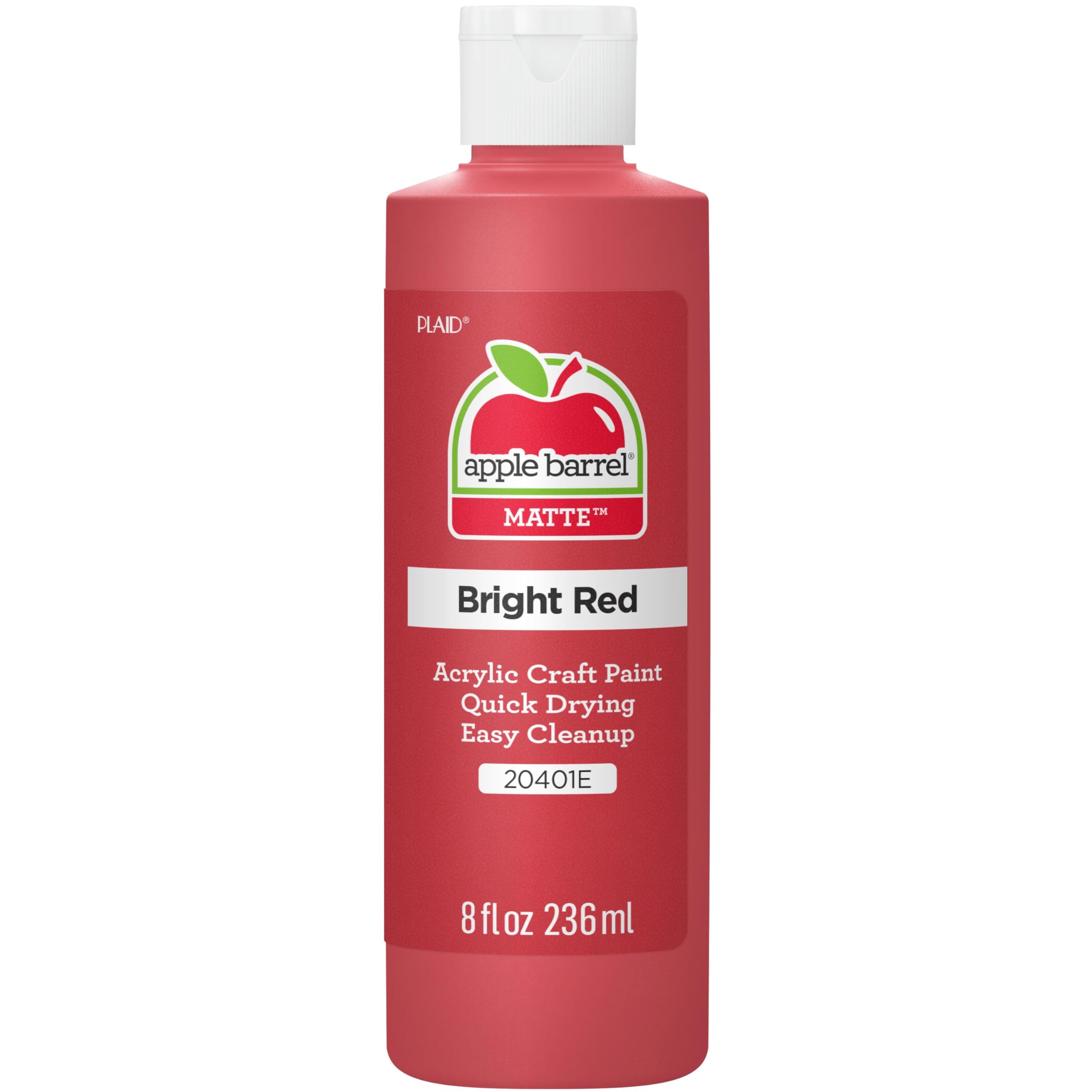 PLAID PEJ20401 Apple Barrel Acrylic, Bright Red, 8 oz.