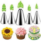 Suuker 5 Pieces Leaf Piping Tips | Stainless Steel