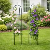Garden Mile 2x Large 2m Metal Garden Obelisk Plant Cage Climbing Support view 4