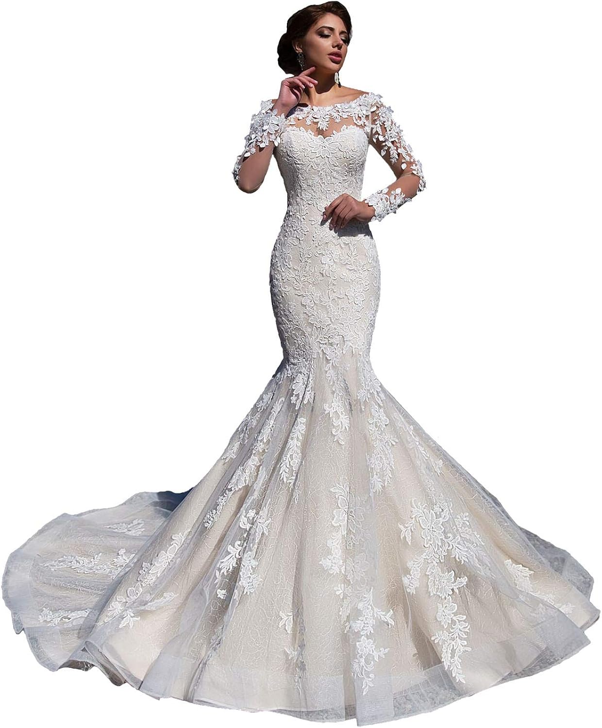 colored mermaid wedding dresses