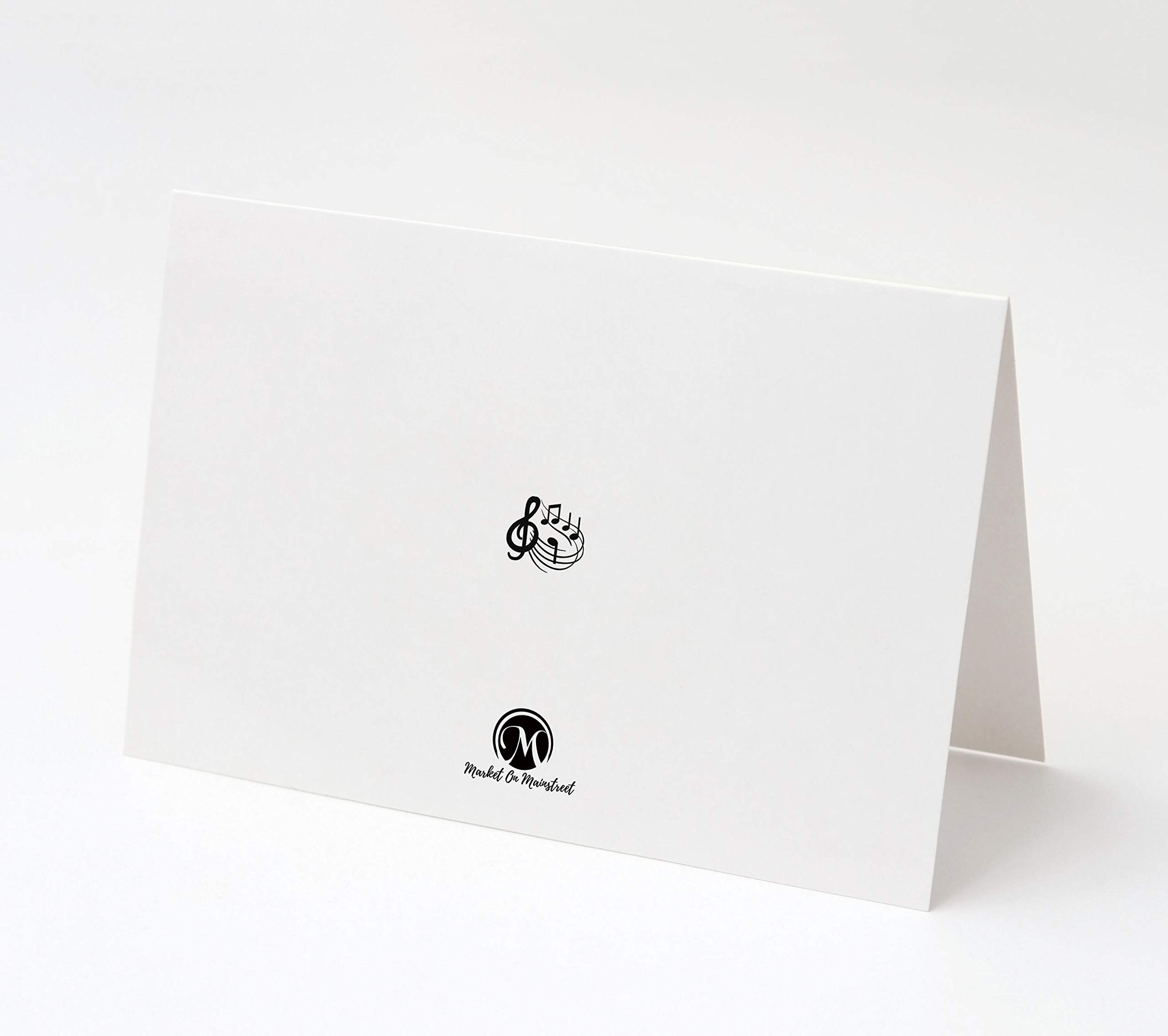 M Market On Mainstreet Music Note Cards with Envelopes, Blank Inside, Made in the U.S.A. (Dropping You A Note)