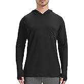 netdraw Men's Bamboo Viscose Performance Hoodie with Pocket UPF 50+ Long Sleeve Lightweight Hiking Athletic Sun Shirt