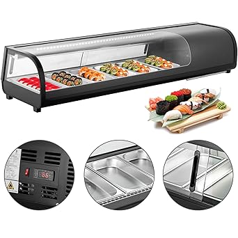 Amazon Com Vbenlem 2 2 Cu Ft Sushi Bar Showcase 6 X 1 3gn Trays
