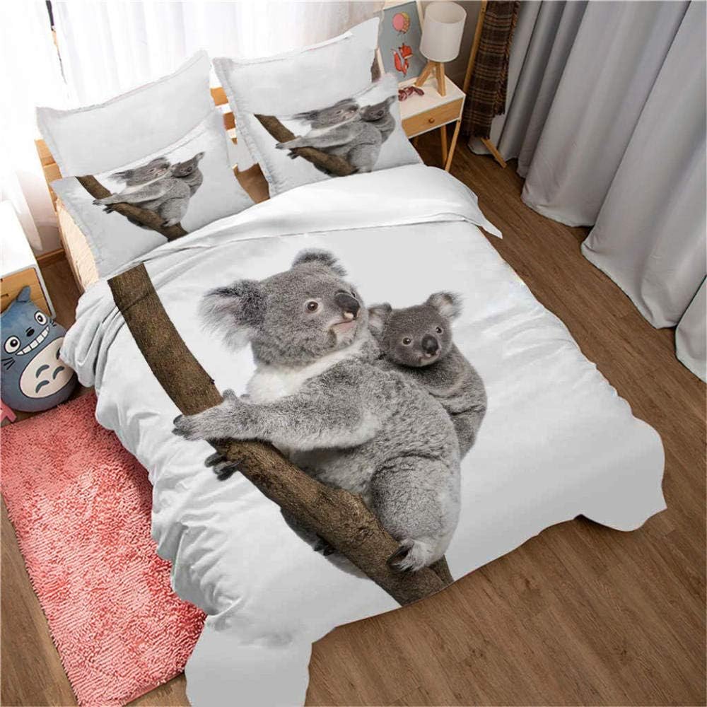 Generic Brands 3 piece bedding set Koala parentchild 140x200cm(55x79