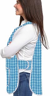 LINEN CLOSET Unisex Tabard Apron with Pockets 65/35 Poly/Cotton Black view 3