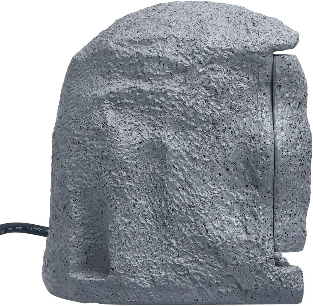 Festnight Kunststein Gartensteckdose Mit Fernbedienung Garten Steckdose 20 X 20 X 21 Cm Amazon De Kuche Haushalt