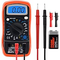 WeePro Vpro850L Digital Multimeter DC AC Voltmeter, Ohm Volt Amp Test Meter, Electric Tester Ohmmeter with Diode and Continui