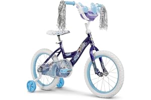 Huffy Disney Girls' Bikes, 12/16 Inch Sizes, Ages 3+ Years Old, Disney Princess, Minnie Mouse, Frozen Bicycles, Characters, Removable Training Wheels, Streamers, Easy Assembly, Durable, Safe