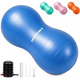 INPANY Peanut Exercise Ball for Labor, Physical Therapy &amp; Fitness | Anti-Burst PVC, Load 1000 Lbs, Anti-slip, Labor &amp; Birth Support, Pump Included, Sensory Seat, Kids &amp; Adult, Home &amp; Gym Use
