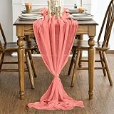 Artoid Mode Boho Coral Gauze Table Runner 300 cm view 3