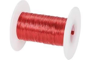 MECCANIXITY 32 AWG 0.2mm Magnet Wire 32 Gauge 587ft (179m) Enameled Copper Wires Magnet Winding Coil 50g F Grade 311 Fahrenheit (155 Celsius) for Transformers Inductors, Red