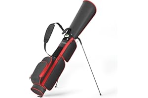 1GoTo-G Golf Lightweight Stand Bag, Par 3 Sunday Small Golf Bag with 2 Way Dividers Rain Hood Cooler Pocket Shoulder Strap and Multiple Storage Pockets for Men and Women