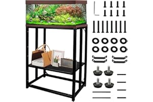 Umisu Fish Tank Stand Metal Aquarium Stand 20 Gallon 24.8" x 13" x 30.1" Aquarium Turtle Tank Stand,Double-Layer Detachable D